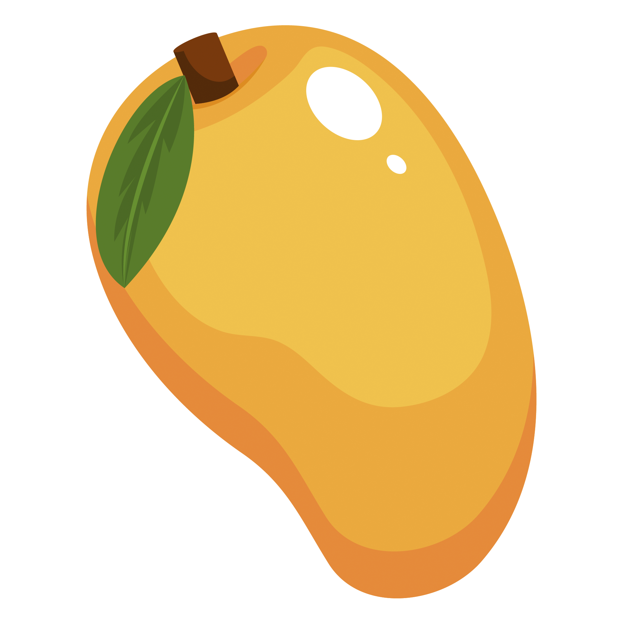 Potongan buah mangga segar
