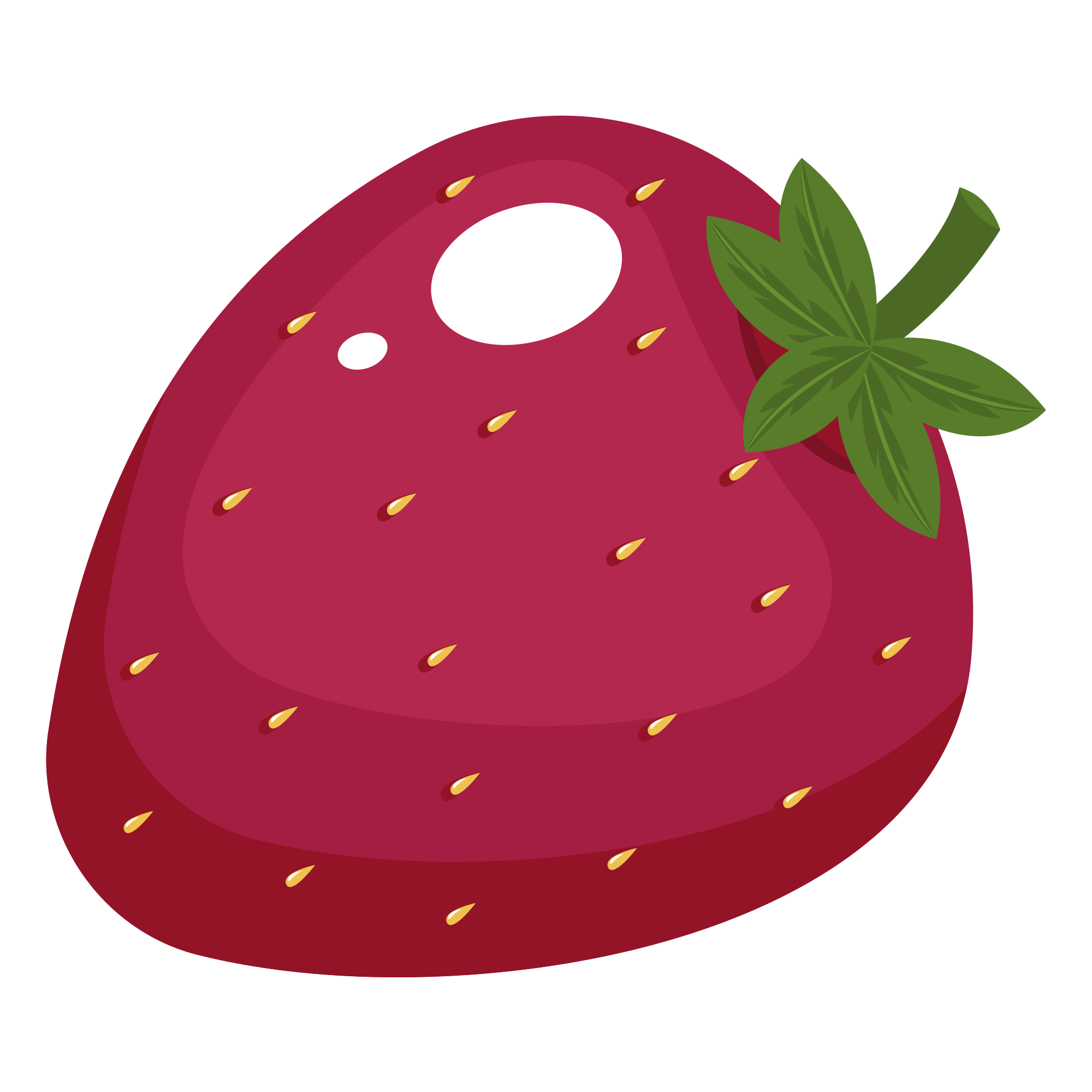 Potongan buah stroberi segar
